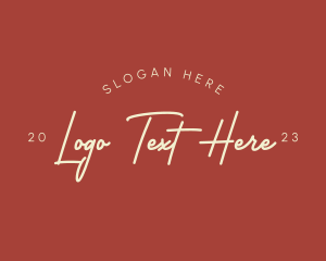 Simple Style Script Logo