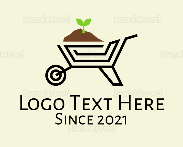 Sprout Gardening Wheelbarrow Logo