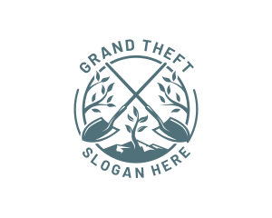 Garden - Planting Shovel Gardening logo design