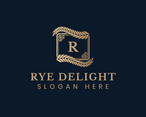 Rye - Premium Wheat Crest logo design