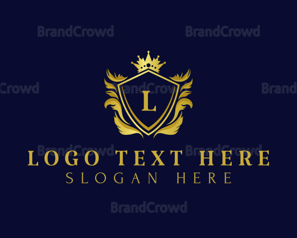 Premium Shield Crown Logo