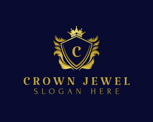 Premium Shield Crown logo design