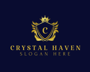 Premium Shield Crown logo design