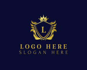 Premium Shield Crown logo design