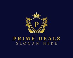 Premium Shield Crown logo design