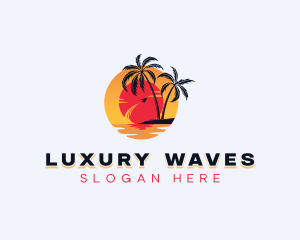 Beach Island Travel logo design