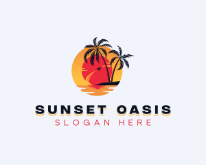 Beach Island Travel logo design