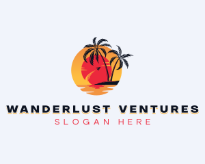 Beach Island Travel logo design