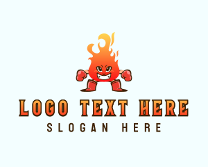 Clan - Hot Fire Boxing logo design