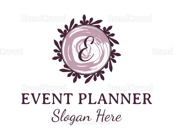 Wedding Event Wreath Logo