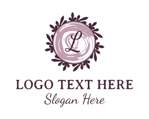 Wedding Event Wreath Logo