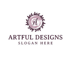 Wedding Event Wreath logo design