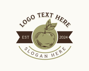 Homesteading - Natural Apple Fruit logo design