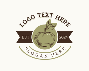Natural Apple Fruit Logo