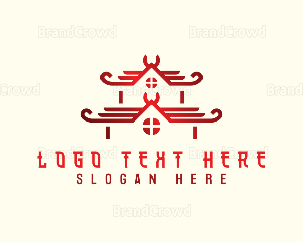 Traditional Roofing Asian Logo
