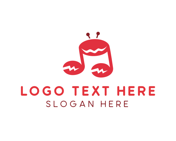 Musical Note - Musical Note Crab logo design