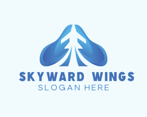 Aeroplane - Blue Airplane Aviation logo design