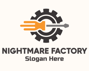 Industrial Screwdriver Cogwheel  logo design