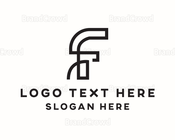 Architecture Construction Letter F Logo
