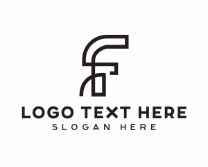 Monoline - Architecture Construction Letter F logo design