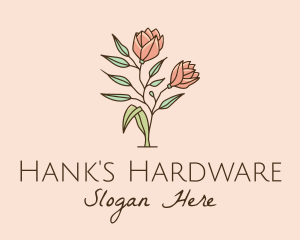 Natural Rose Flowers  logo design