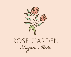 Rose - Natural Rose Flowers logo design