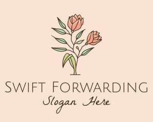 Natural Rose Flowers  logo design