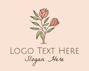 Scent - Natural Rose Flowers logo design