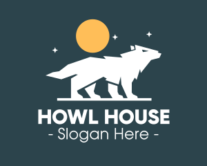 Howl - Night Wolf Howl logo design