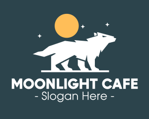Night - Night Wolf Howl logo design