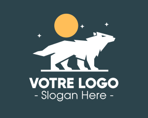 Night Wolf Howl logo design