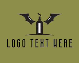 Vape Pen - Vape Bat Wings logo design