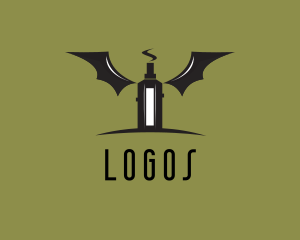 Vaping - Vape Bat Wings logo design