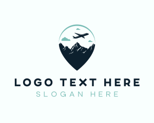 Location Pin Traveler logo design