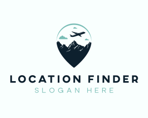 Location Pin Traveler logo design