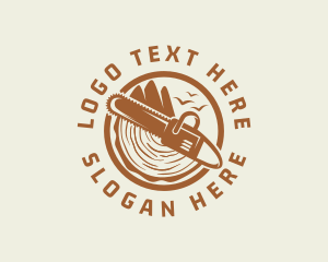 Log - Hills Lumberjack Chainsaw logo design