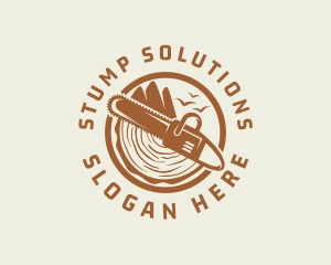 Stump - Hills Lumberjack Chainsaw logo design