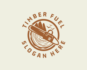 Firewood - Hills Lumberjack Chainsaw logo design