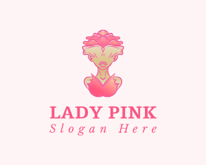 Flower Rose Lady logo design