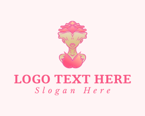 Rose - Flower Rose Lady logo design