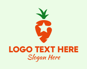 Vegetable - Star Carrot Grower logo design