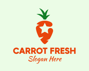 Carrot - Star Carrot Grower logo design