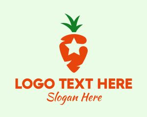 Healthy Diet - Star Carrot Grower logo design