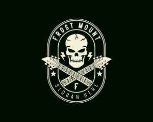 Skull Rockstar Guitar Logo