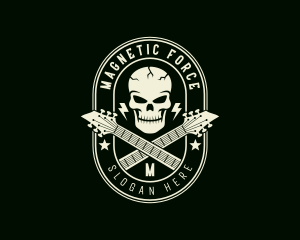 Skull Rockstar Guitar Logo