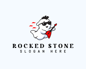 Rock Music Ghost logo design