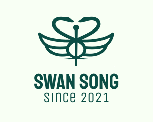 Green Swan Veterinary logo design