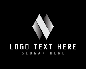 Folded - Startup Programmer Letter N logo design