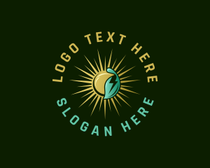 Natural Energy Solar Sun Logo