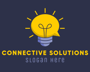 Communication - Lightbulb Idea Communication logo design